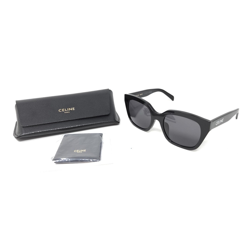 Authentic CELINE CL40198F-01A Women's Square Sunglasses, Black-Gray NEW